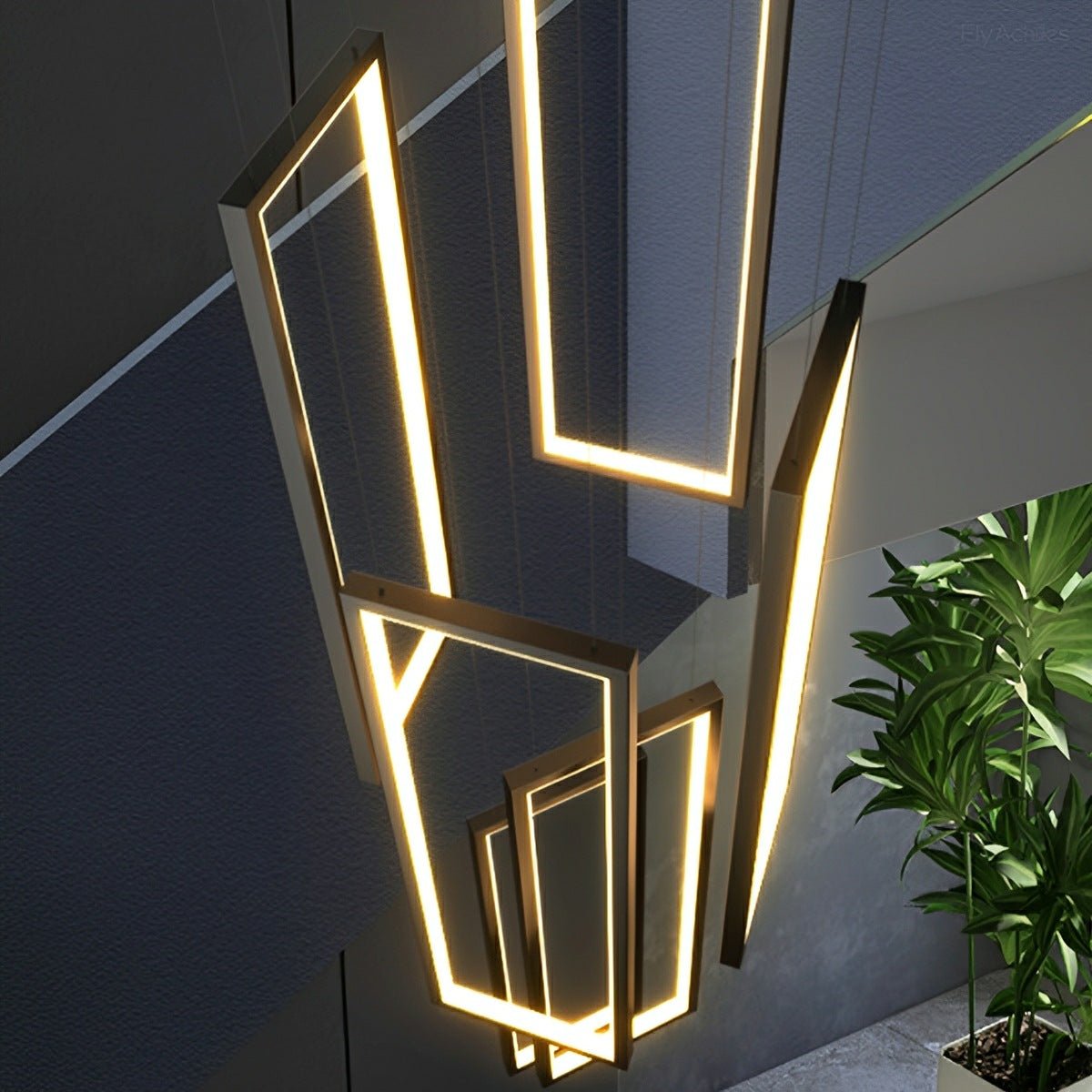Rectangle LED Chandelier – Modern Minimalist - Flare Shack