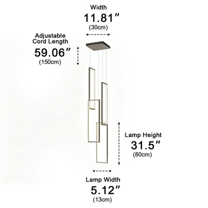 Rectangle LED Chandelier – Modern Minimalist