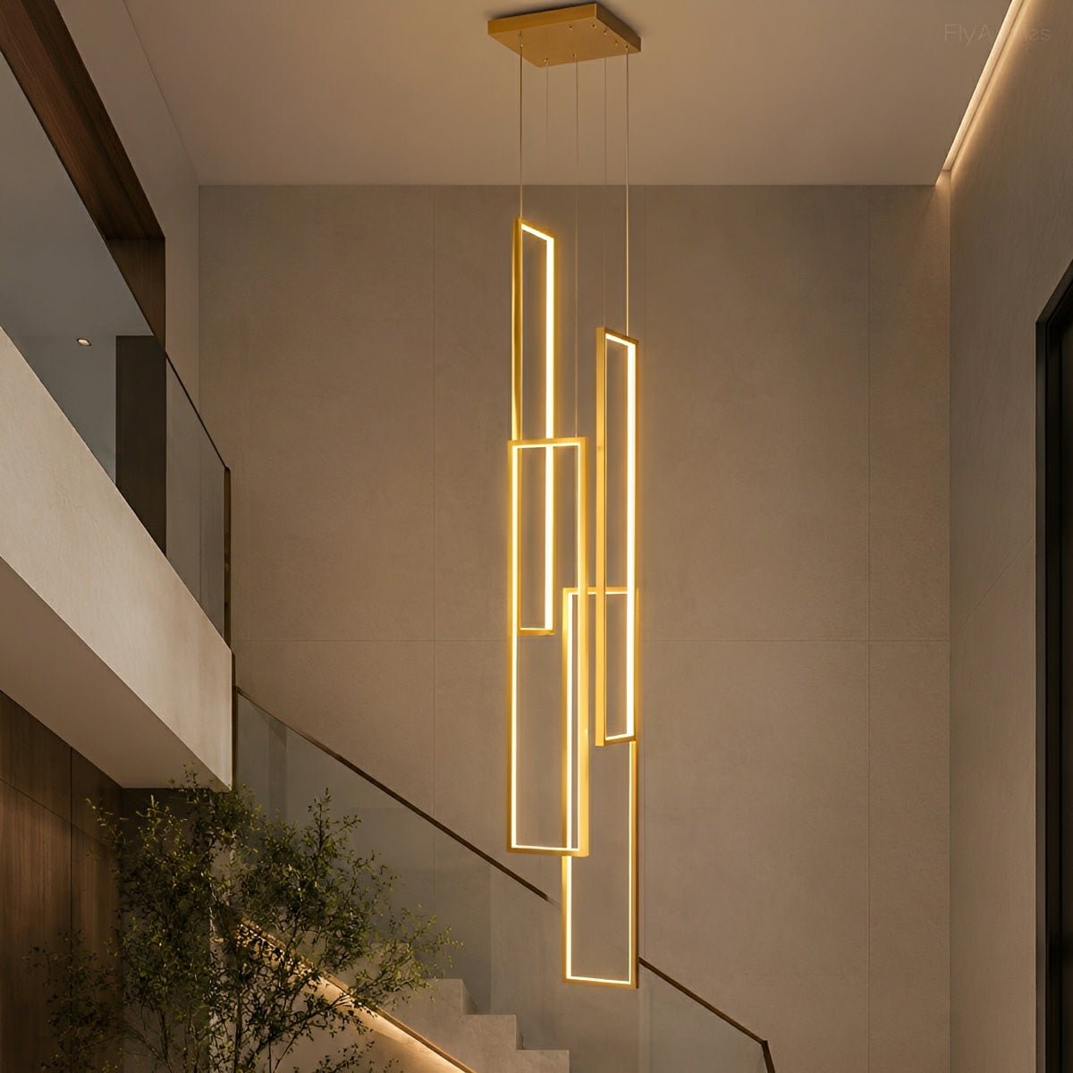 Rectangle LED Chandelier – Modern Minimalist - Flare Shack