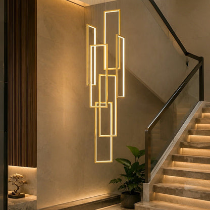 Rectangle LED Chandelier – Modern Minimalist