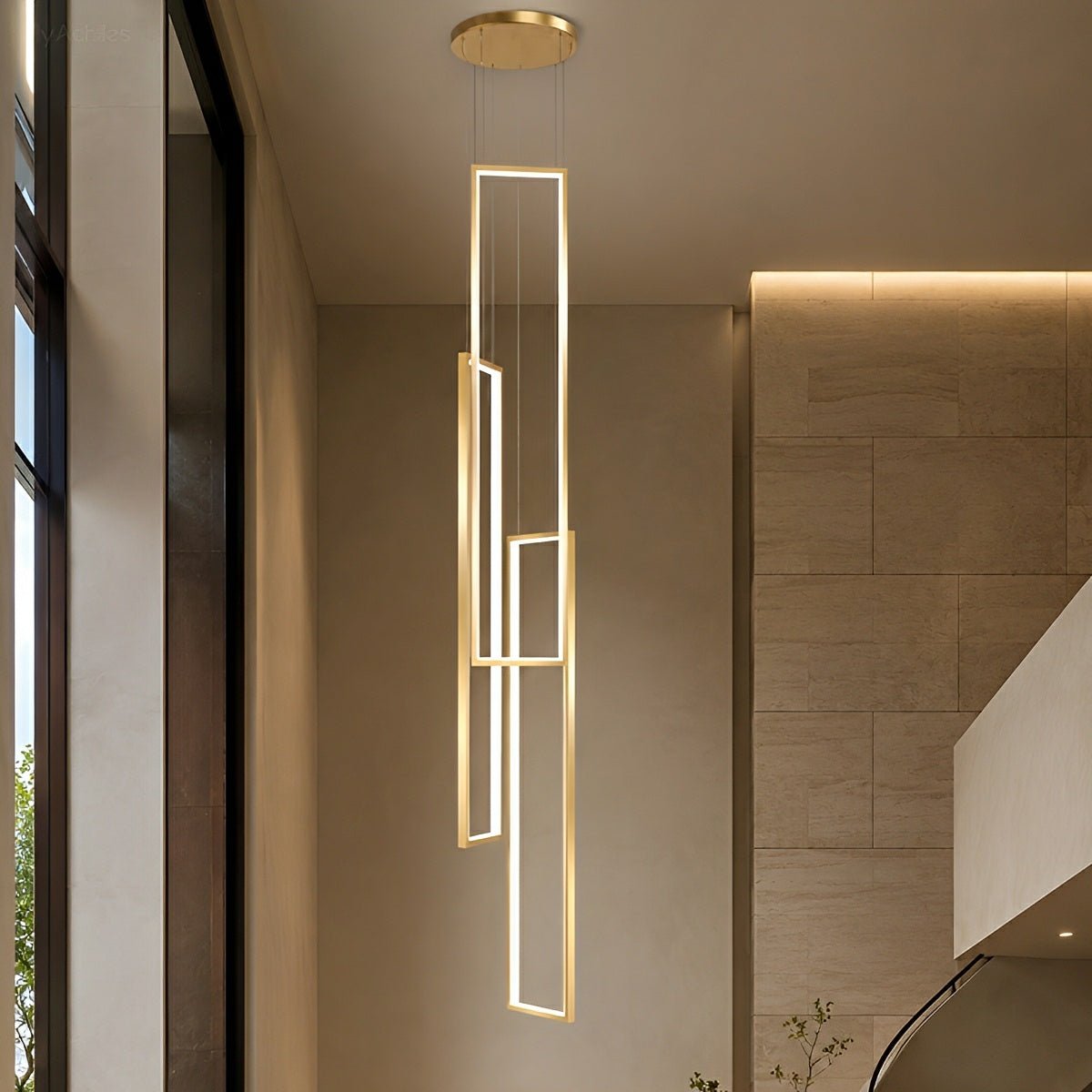 Rectangle LED Chandelier – Modern Minimalist - Flare Shack