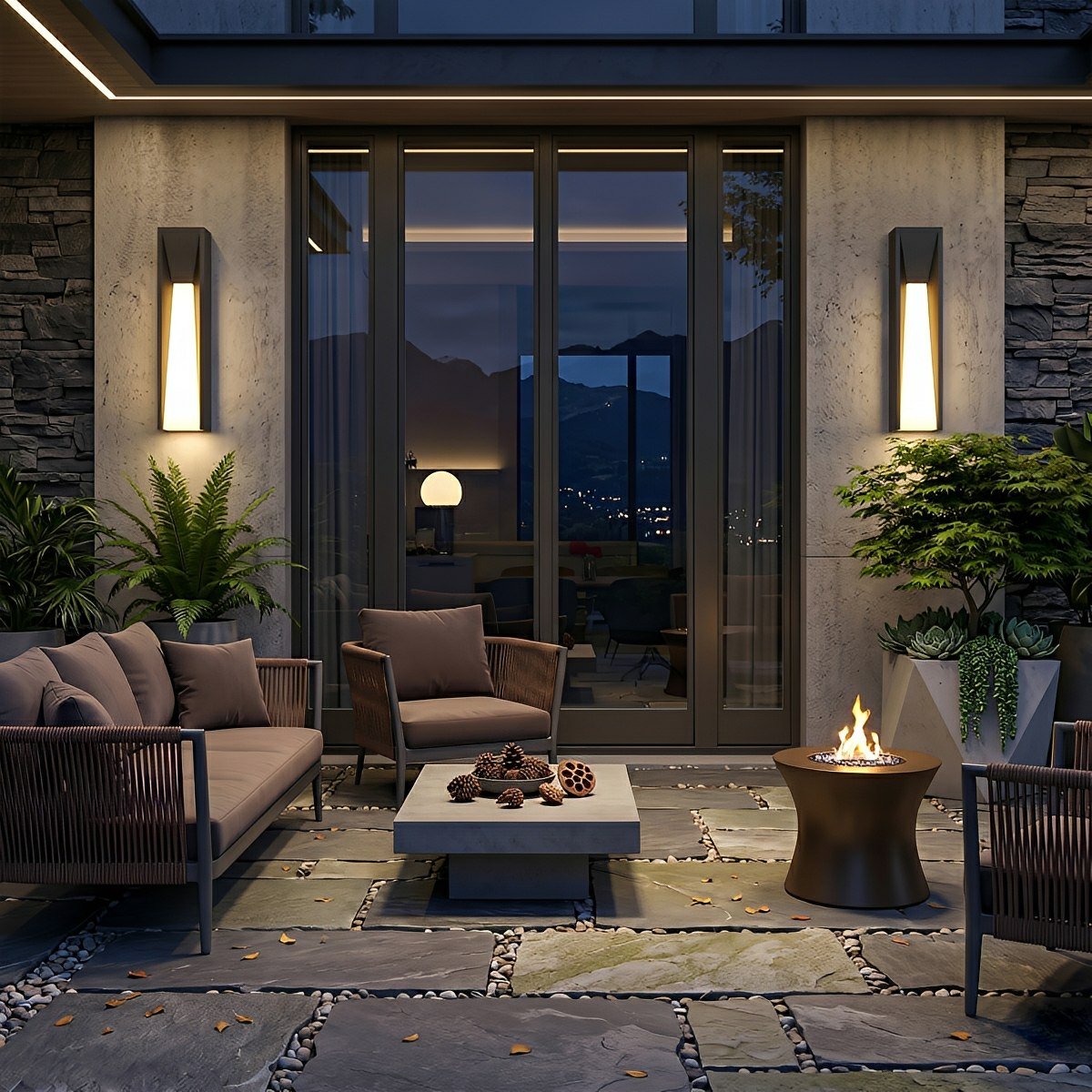 Rectangle LED Waterproof Modern Wall Sconces Lighting