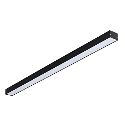 Minimalist Black LED Recessed Office Hanging Linear Light Set