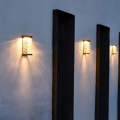 Rectangle Water Wave Waterproof Outdoor Porch LED Exterior Wall Lights