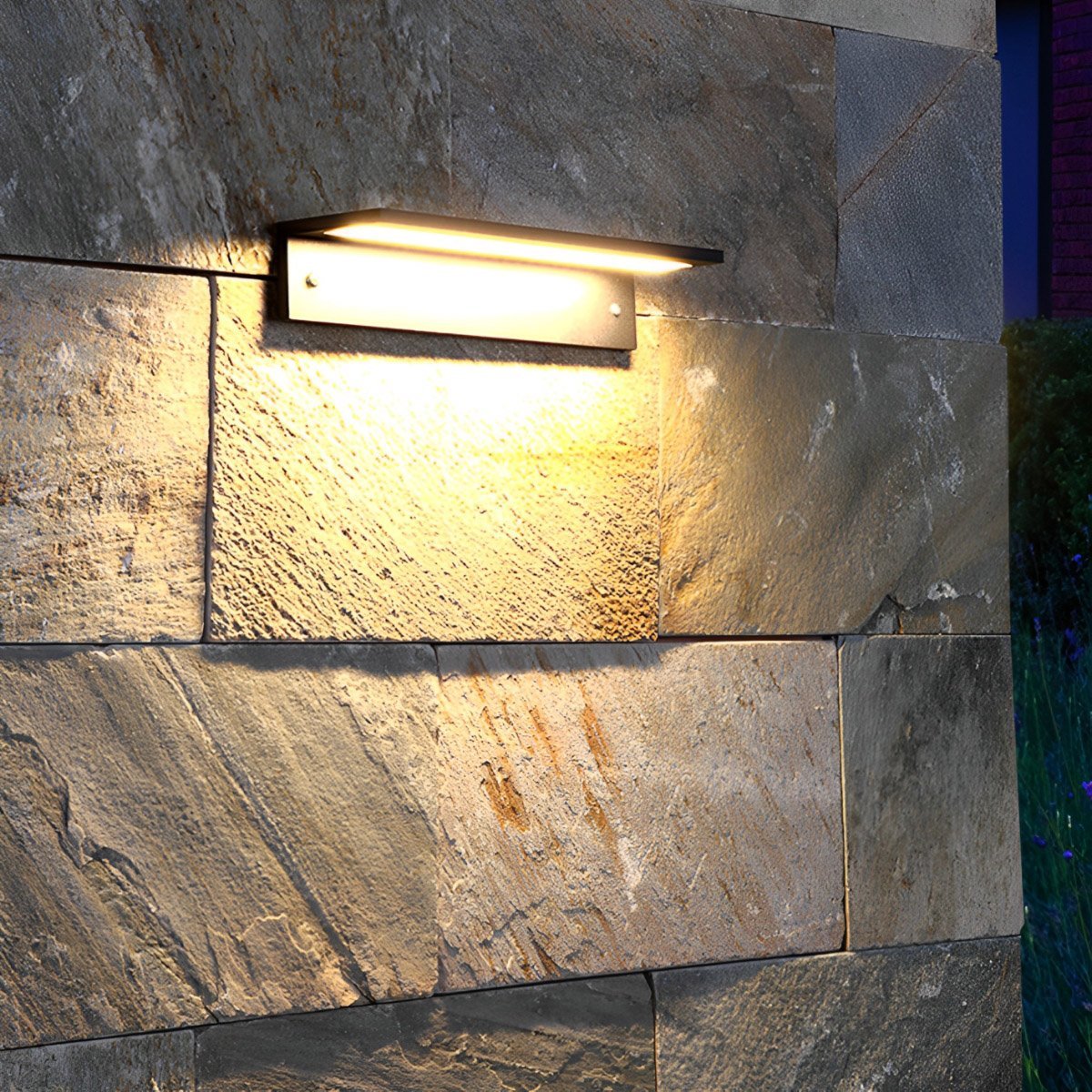 Rectangle Waterproof Modern Minimalist Outdoor Wall Porch Lights - Flare Shack