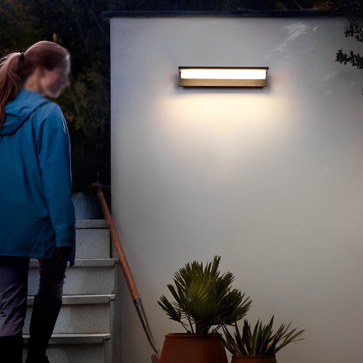 Rectangle Waterproof Modern Minimalist Outdoor Wall Porch Lights - Flare Shack