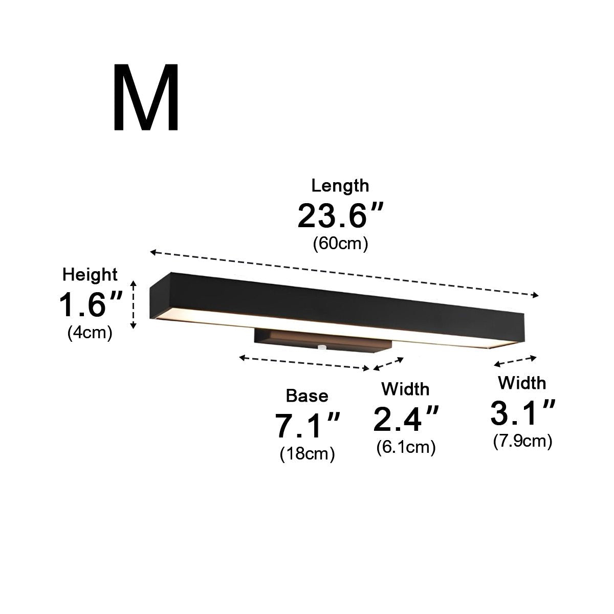 Dimmable Modern Minimalist Waterproof Black Porch Outdoor Wall Light
