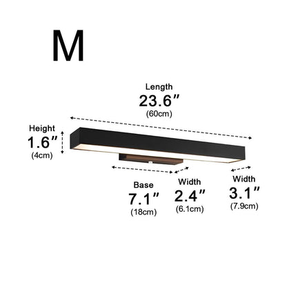 Dimmable Modern Minimalist Waterproof Black Porch Outdoor Wall Light