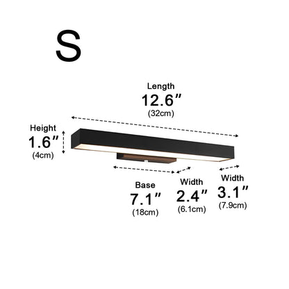 Dimmable Modern Minimalist Waterproof Black Porch Outdoor Wall Light