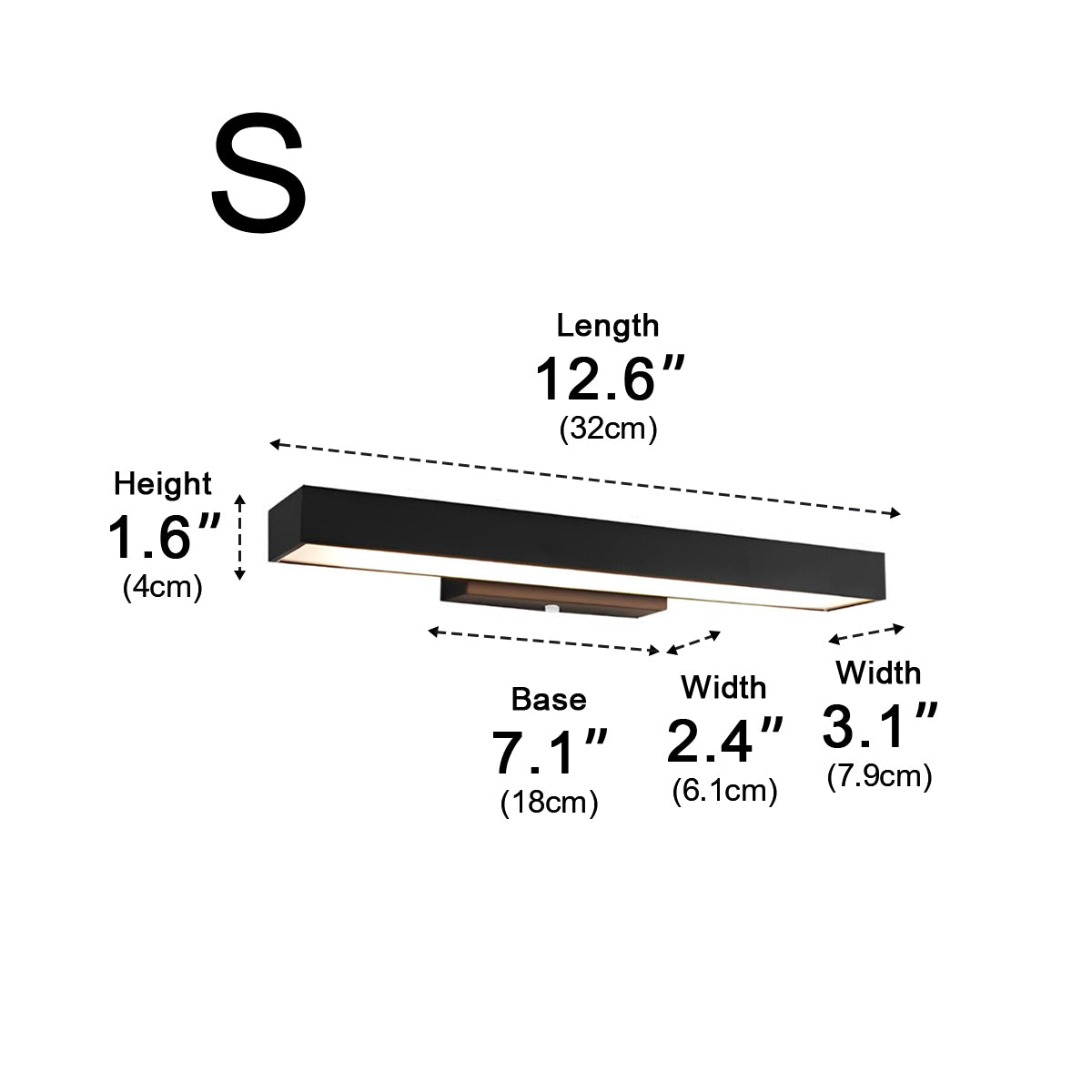 Modern Minimalist Waterproof Outdoor Black Motion Sensor Wall Sconce