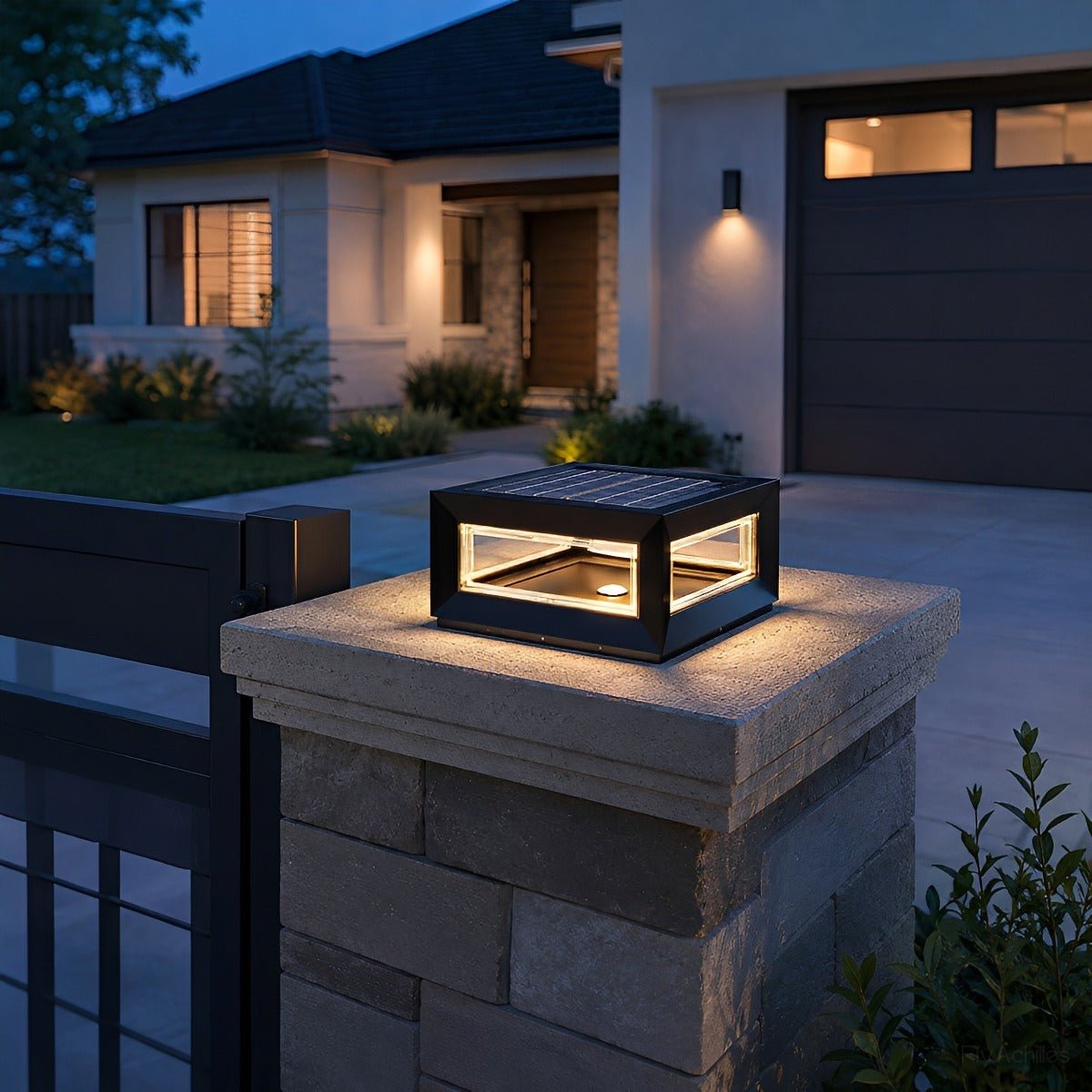 Rectangular Modern Stainless Steel Waterproof LED Outdoor Post Lights - Flare Shack