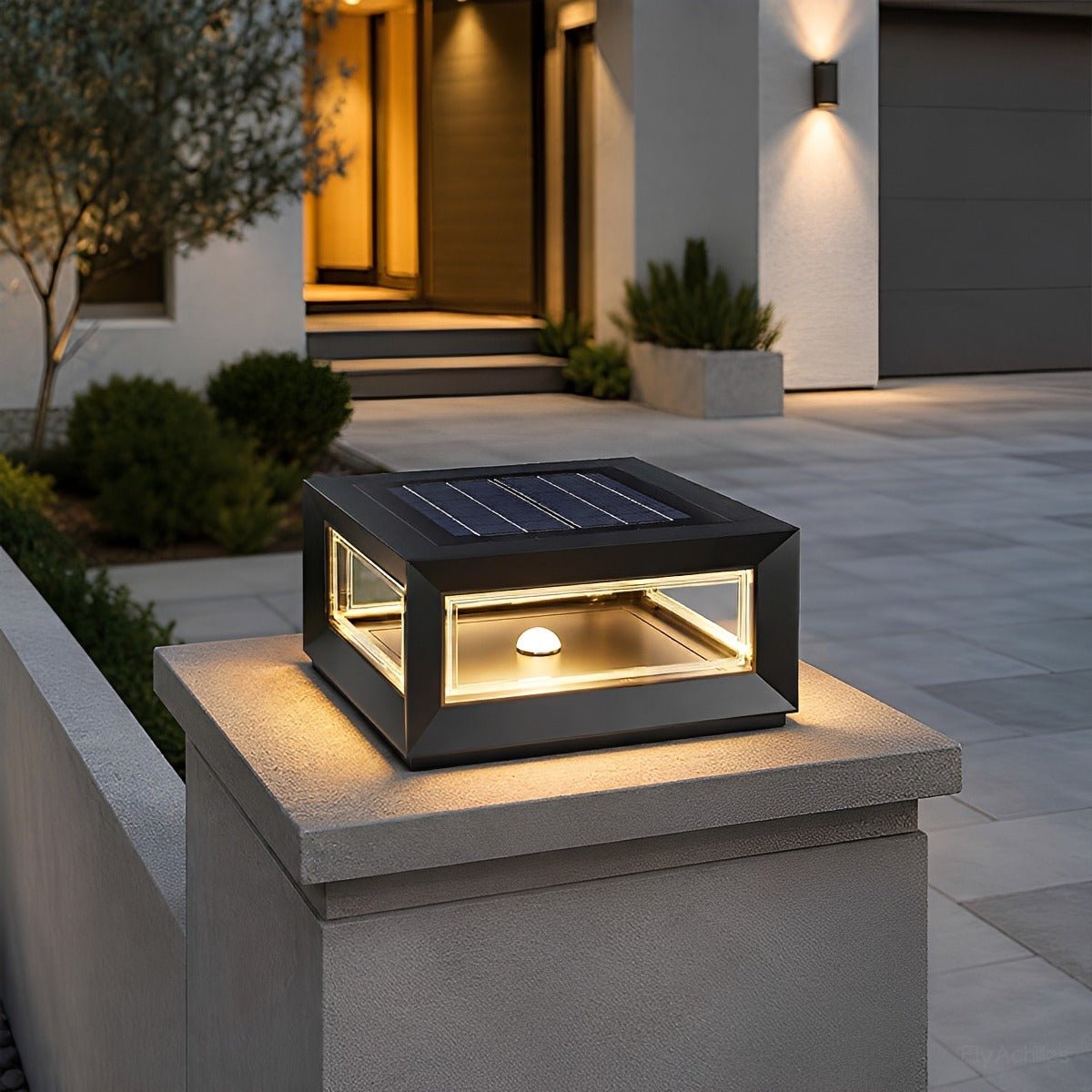 Rectangular Modern Stainless Steel Waterproof LED Outdoor Post Lights - Flare Shack