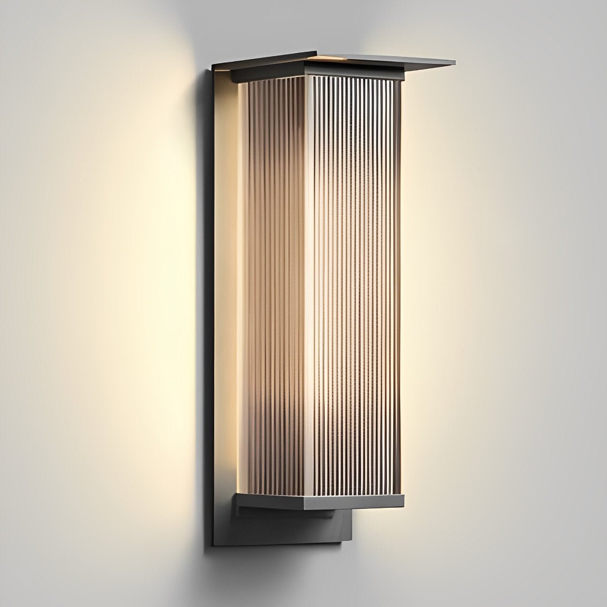 Rectangular Waterproof LED Modern Outdoor Solar Wall Sconces Lighting - Flare Shack