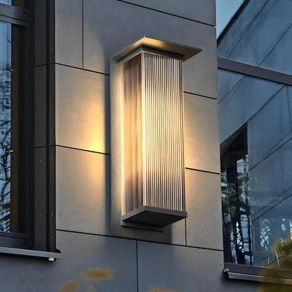 Rectangular Waterproof LED Modern Outdoor Solar Wall Sconces Lighting - Flare Shack