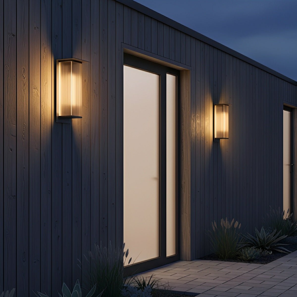 Rectangular Waterproof LED Modern Outdoor Solar Wall Sconces Lighting - Flare Shack