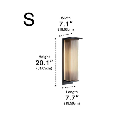 Modern Waterproof Rectangular LED Outdoor Wall Sconces Porch Light