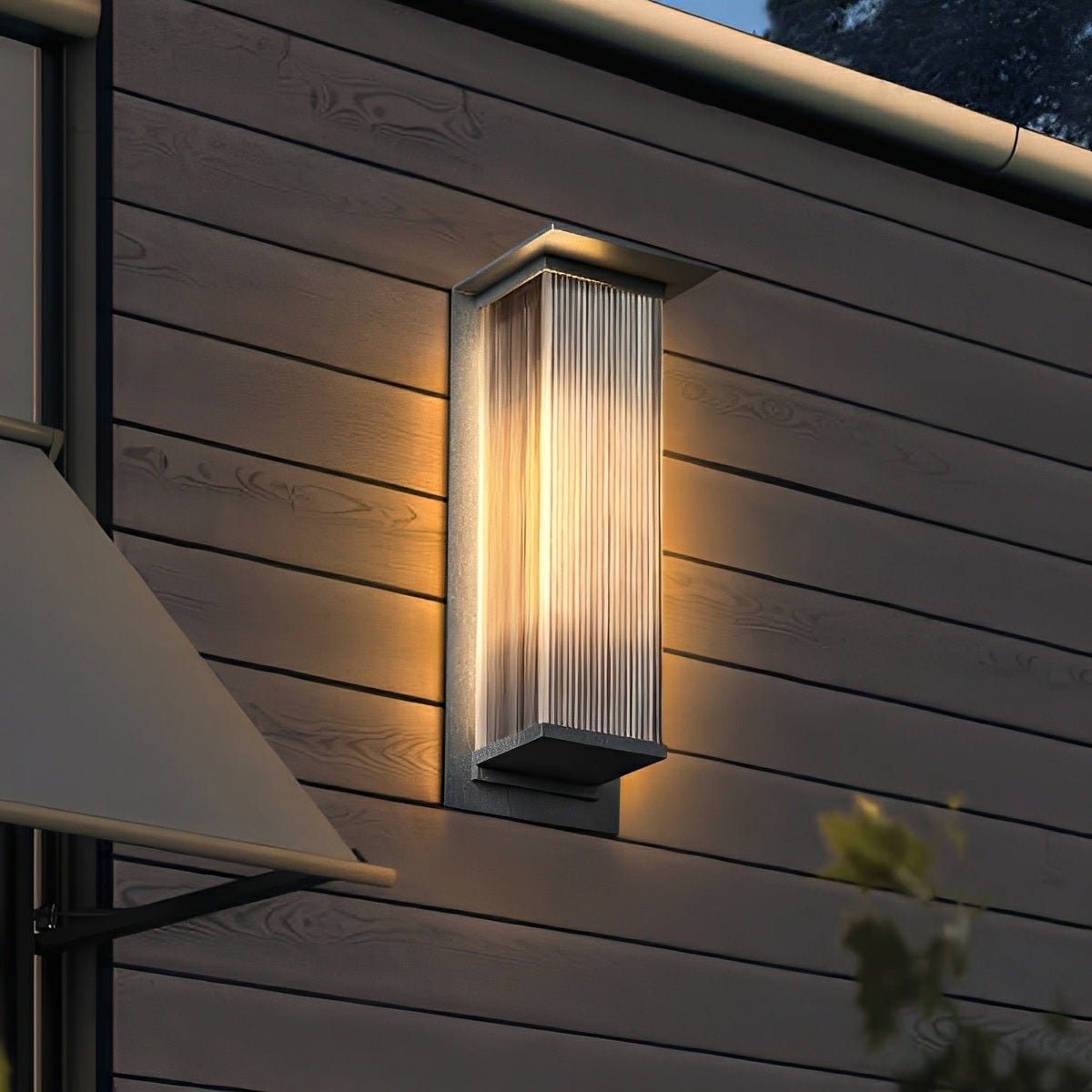 Rectangular Waterproof LED Modern Outdoor Solar Wall Sconces Lighting - Flare Shack