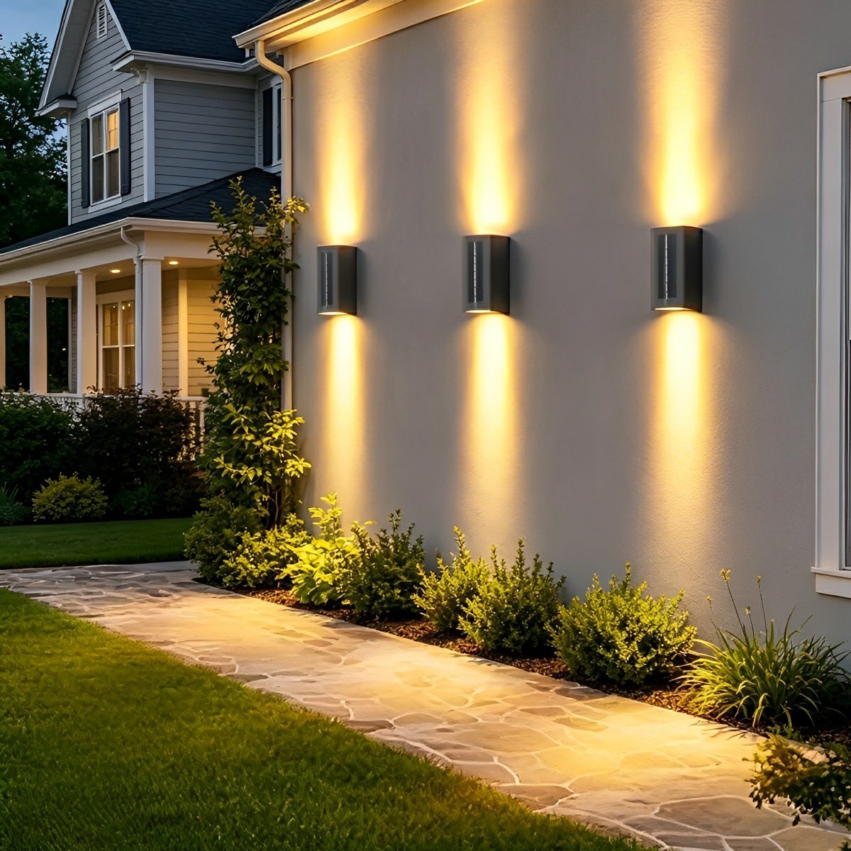 Rectangular Waterproof Up and Down Lights LED Modern Wall Sconce Lighting
