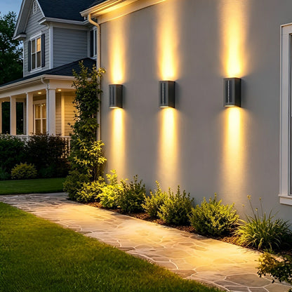Rectangular Waterproof Up and Down Lights LED Modern Wall Sconce Lighting