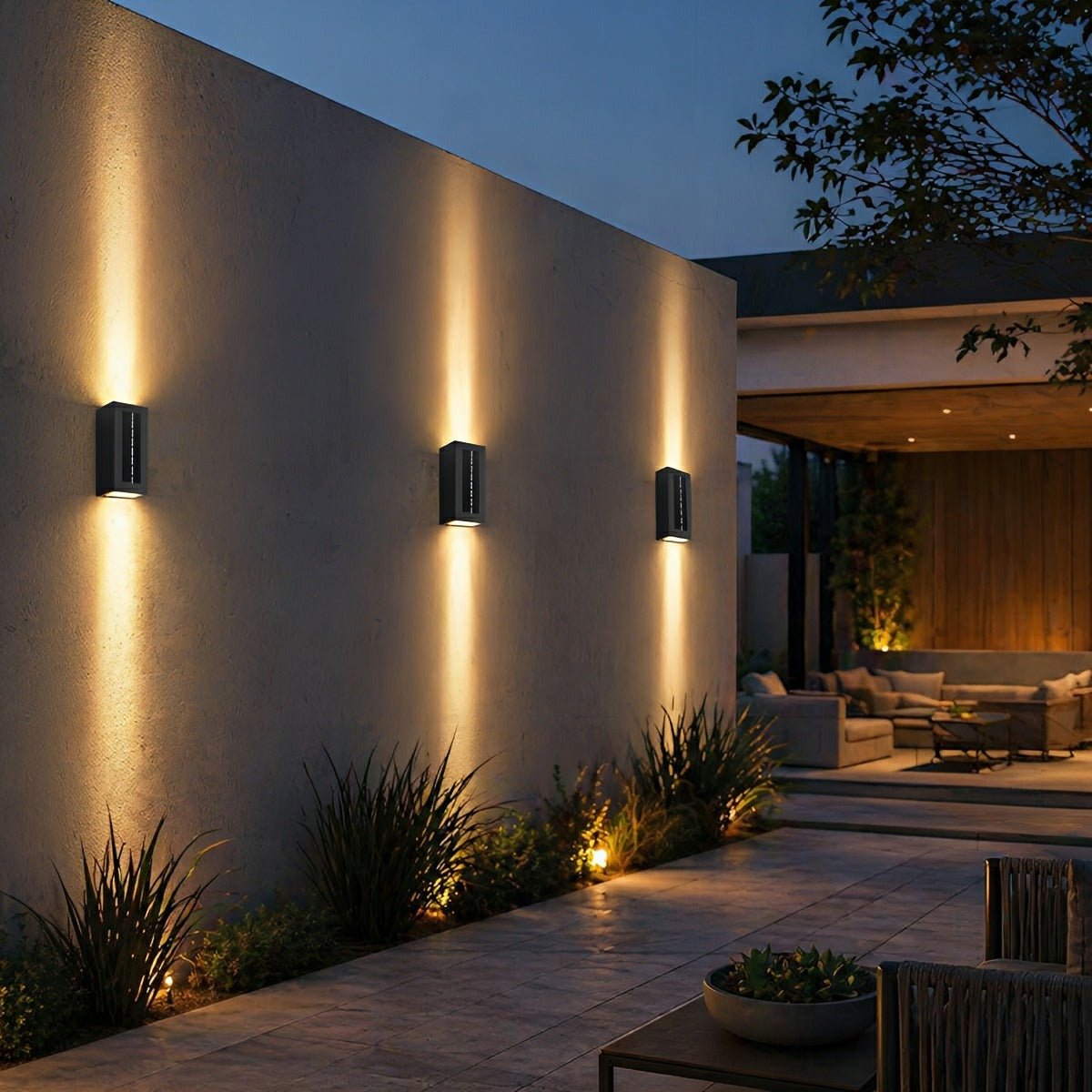 Rectangular Waterproof Up and Down Lights LED Modern Wall Sconce Lighting - Flare Shack