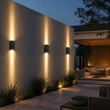 Rectangular Waterproof Up and Down Lights LED Modern Wall Sconce Lighting - Flare Shack