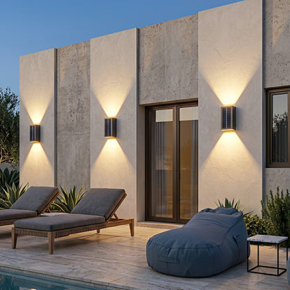 Rectangular Waterproof Up and Down Lights LED Modern Wall Sconce Lighting - Flare Shack