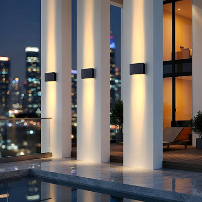 Rectangular Waterproof Up Down LED Outdoor Wall Washer Lights