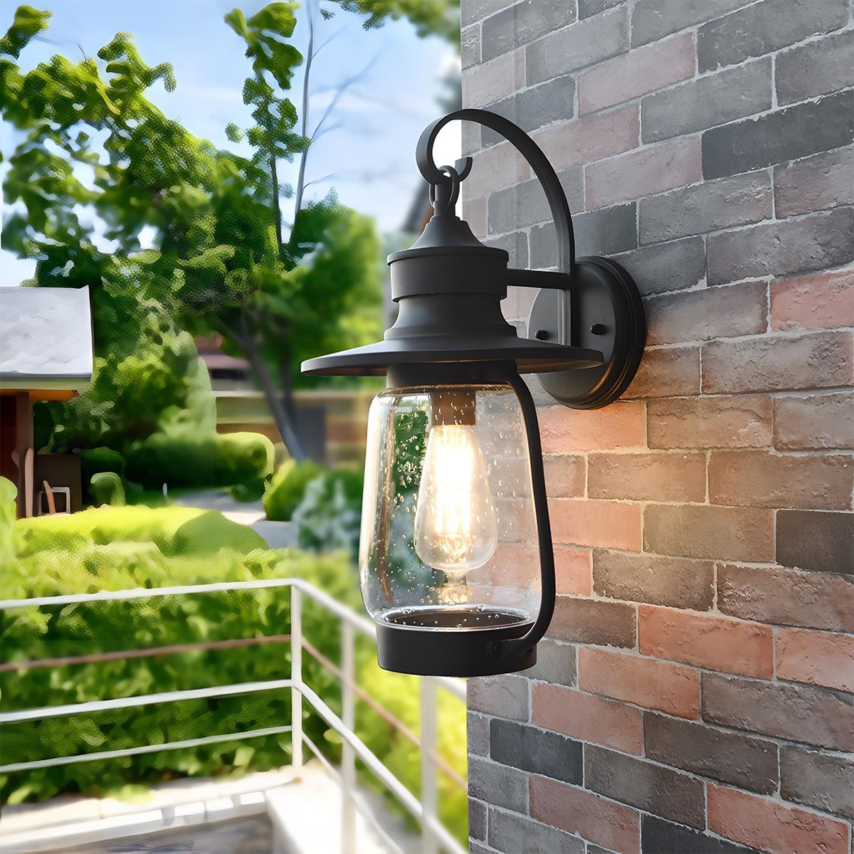 Retro Black Waterproof Lantern Outdoor Wall Sconces - Flare Shack