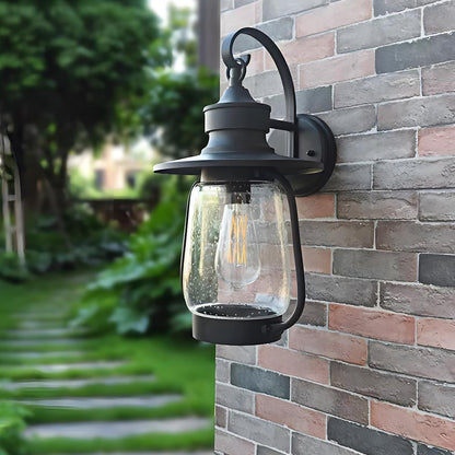 Retro Black Waterproof Lantern Outdoor Wall Sconces - Flare Shack