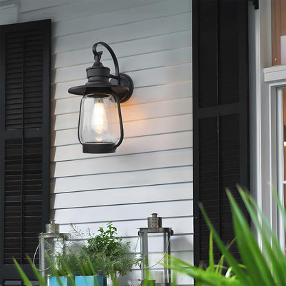 Retro Black Waterproof Lantern Outdoor Wall Sconces - Flare Shack