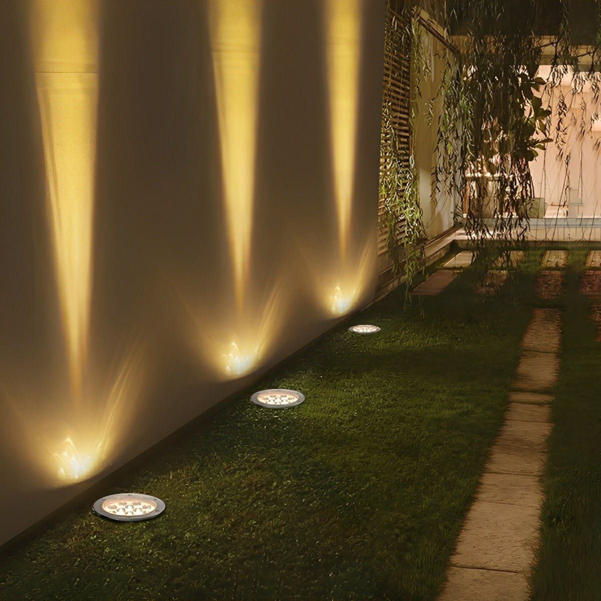 Round Outdoor LED In - Ground Lights Landscape Lights Wall Washer Lights - Flare Shack
