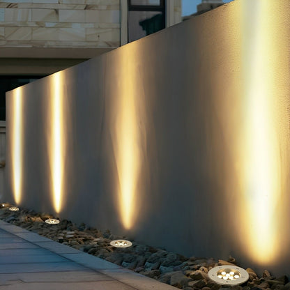 Round Outdoor LED In-Ground Lights Landscape Lights Wall Washer Lights
