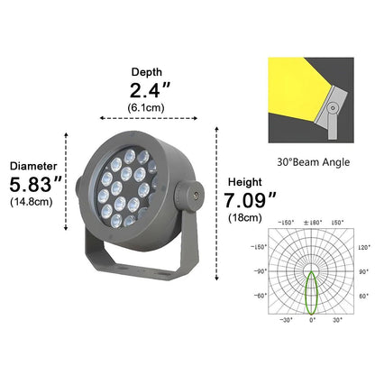 Round Waterproof Outdoor LED Spot Lights Building Exterior Light