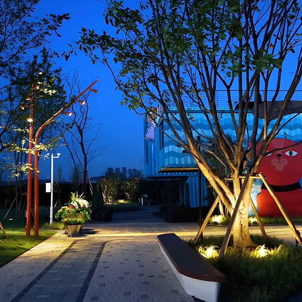 Round Waterproof Outdoor LED Spot Lights Building Exterior Light