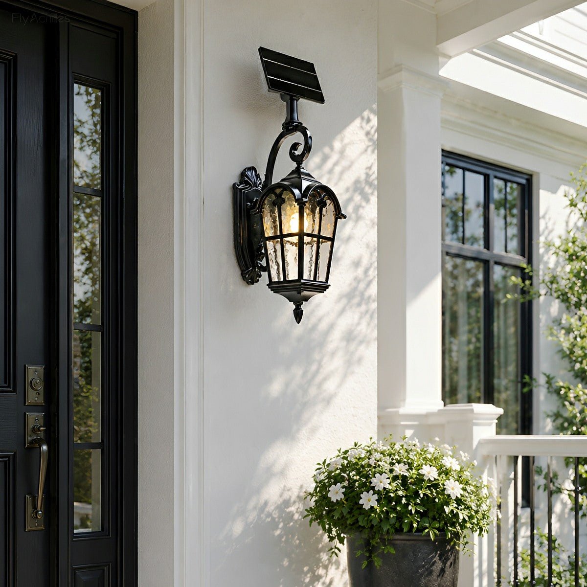 Rustic Ancient Rome Cross Waterproof Outdoor LED Porch Wall Light