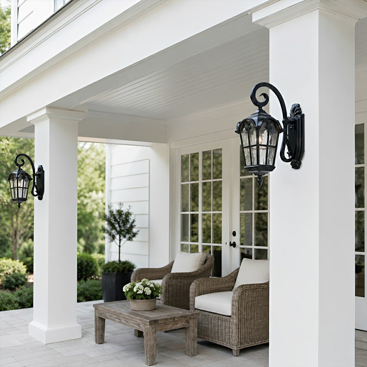 Rustic Ancient Rome Cross Waterproof Outdoor LED Porch Wall Light
