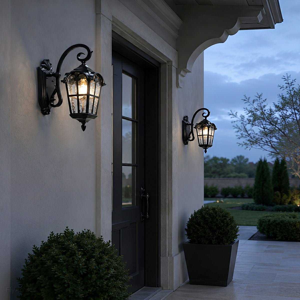 Rustic Ancient Rome Cross Waterproof Outdoor LED Porch Wall Light