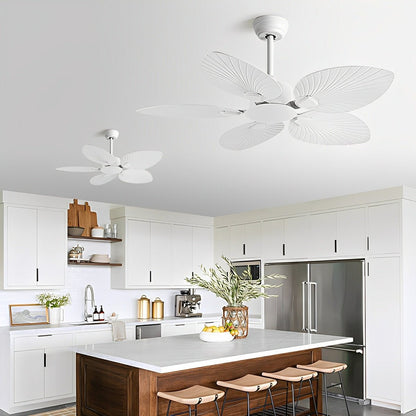 Rustic Coastal Leaf - shaped Modern DC Motor Reverse Ceiling Fan - Flare Shack