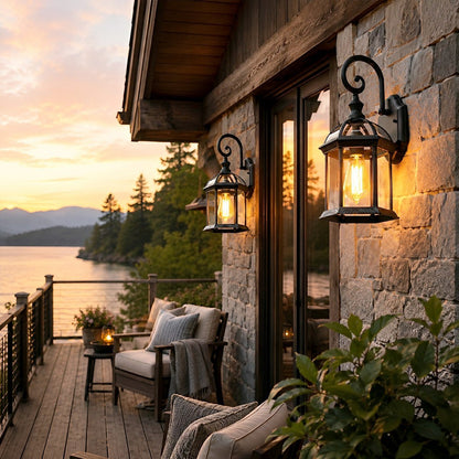 Rustic Gazebo Waterproof Outdoor LED Porch Wall Lights - Flare Shack