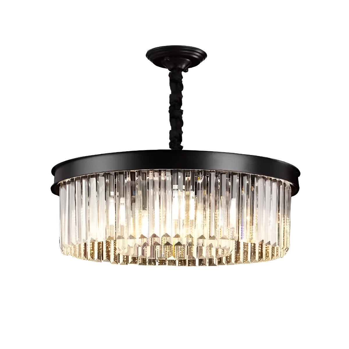Rustic Modern Crystal Chandeliers Round Ceiling Lights - Flare Shack