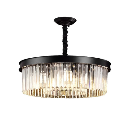 Rustic Modern Crystal Chandeliers Round Ceiling Lights - Flare Shack