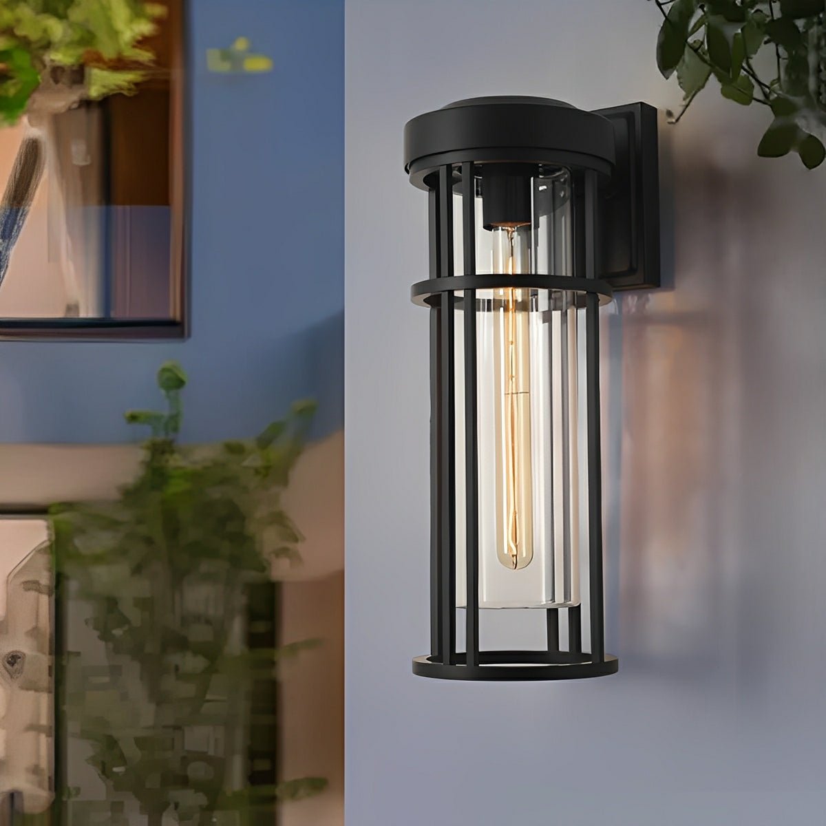 Rustic Modern Cylinder Waterproof Outdoor LED Porch Wall Lights - Flare Shack
