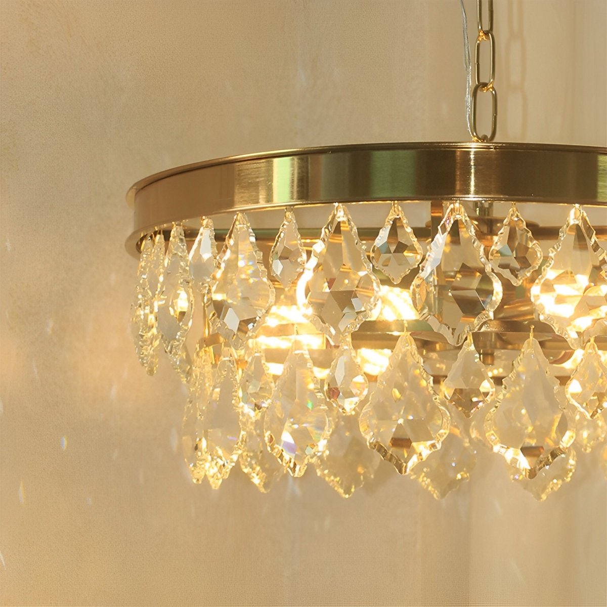Rustic Modern Round Crystal Chandeliers Round Light - Flare Shack