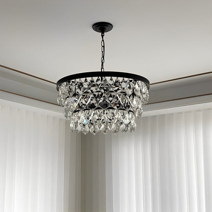 Rustic Modern Round Crystal Chandeliers Round Light - Flare Shack