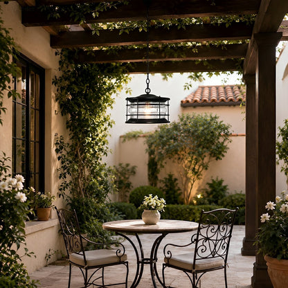 Rustic Modern Super Bright Black Outdoor Pendant Lights Lantern