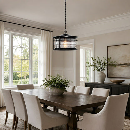 Rustic Modern Super Bright Black Outdoor Pendant Lights Lantern