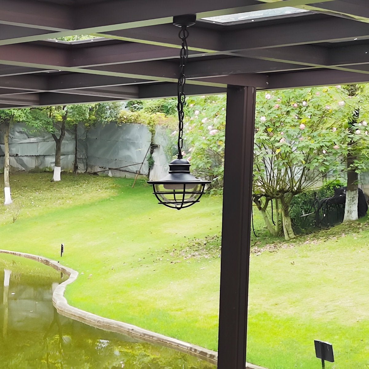 Rustic Modern Super Bright Black Outdoor Pendant Lights Lantern