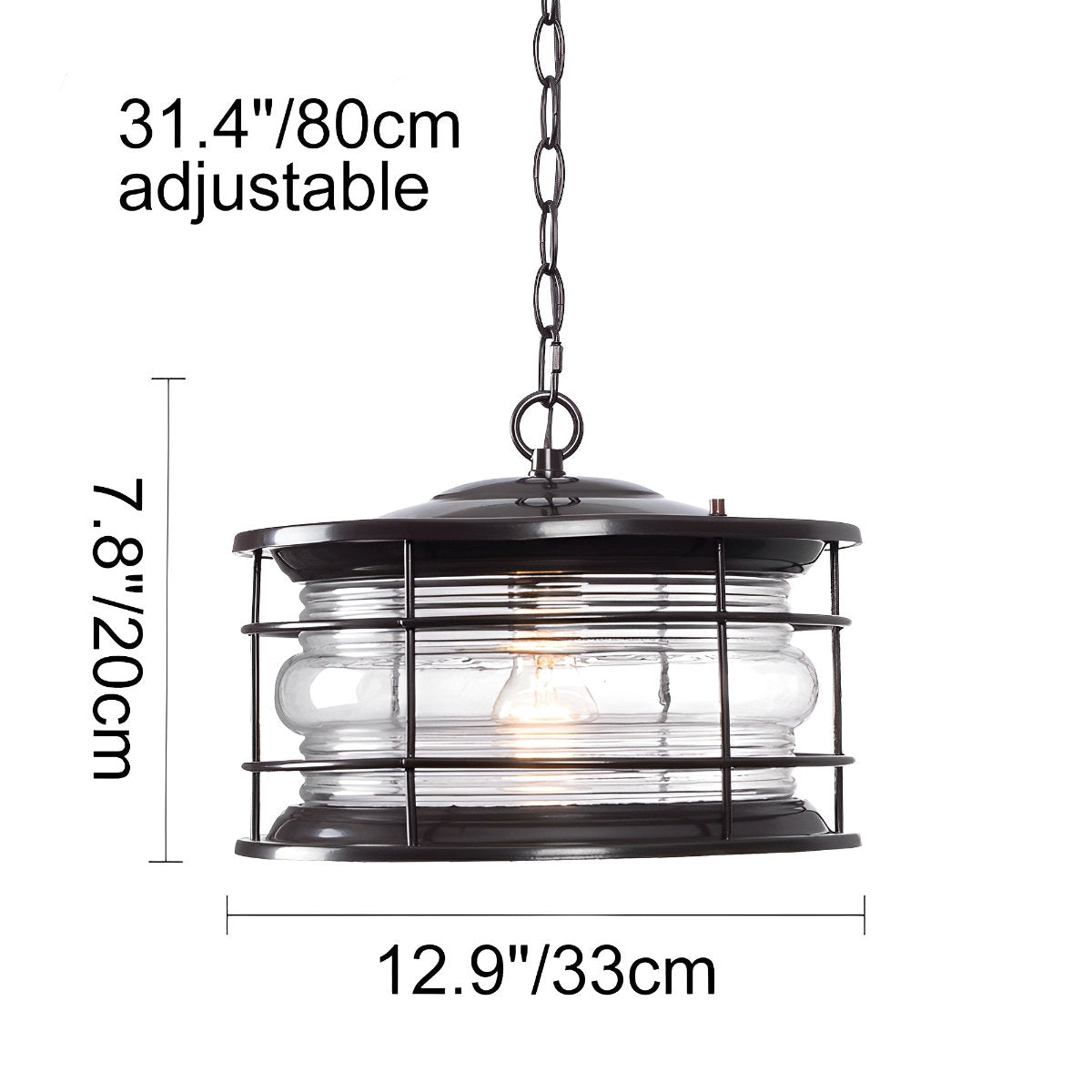 Rustic Modern Super Bright Black Outdoor Pendant Lights Lantern