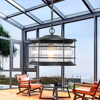Rustic Modern Super Bright Black Outdoor Pendant Lights Lantern