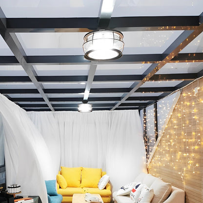 Rustic Modern Super Bright Black Round Outdoor Ceiling Lights - Flare Shack